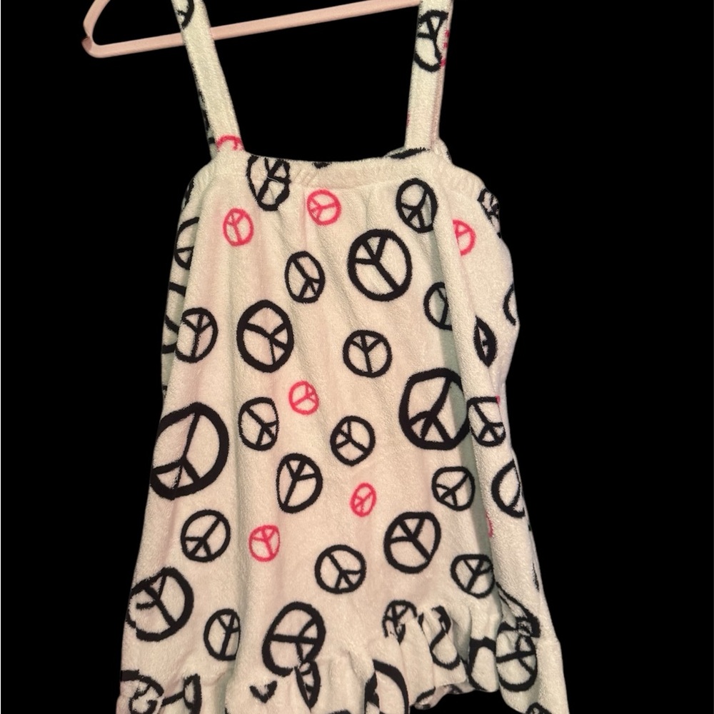 Peace Sign Kids Tank Top - White and Black